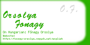 orsolya fonagy business card