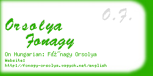 orsolya fonagy business card